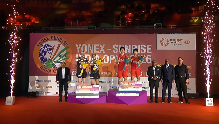 喜讯！闽将谭宁和队友夺得印度羽毛球公开赛女双冠军！